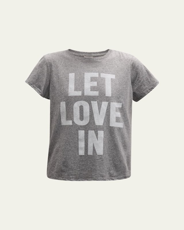 Let Love In Short-Sleeve Slogan T-Shirt